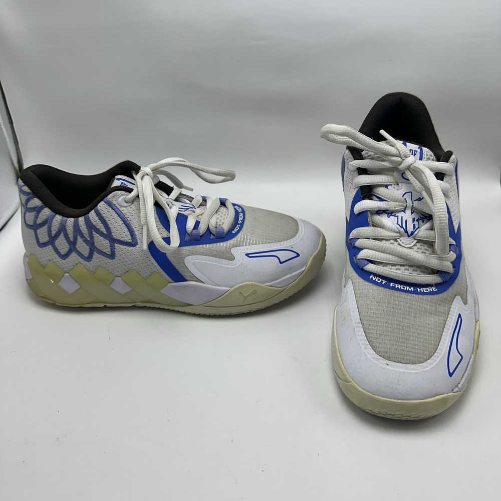 Puma MB.01 Lo Melo Ball GS Blue White Size 6.5‎ 377368-11  Basketball Shoes